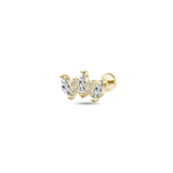 Marquise gold ear piercing