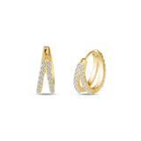 Orecchini double bright in oro
