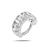 Piercing orecchio/naso brillantezza infinita bianca in argento