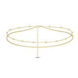 Catena corpo perlé in oro