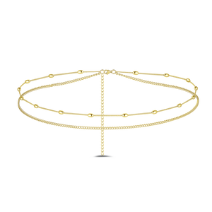 Catena corpo perlé in oro
