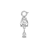 Pendente due gocce in argento