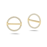 Piercing capezzoli anello cristallino bianco in oro
