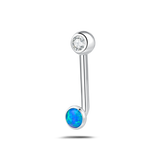 Piercing intimo basic blu opale in argento