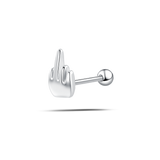Piercing lingua dito medio in argento
