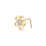 Piercing naso fiorellino in oro
