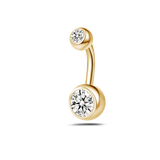 Piercing ombelico banana classica in oro