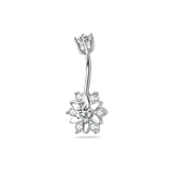 Piercing ombelico bocciolo in argento