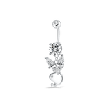 Piercing ombelico coniglietto delux in argento