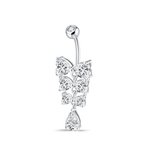 Piercing ombelico fiocchi in argento