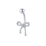 Piercing ombelico flake in argento