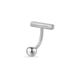 Piercing ombelico floating con nome in argento