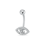 Piercing ombelico iride in argento