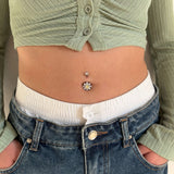 Piercing ombelico margherita in argento