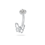 Piercing ombelico mini farfalla classic in argento