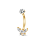 Piercing ombelico mini farfalla in oro