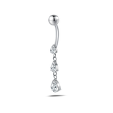 Piercing ombelico mini gocce in argento