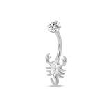 Piercing ombelico scorpione in argento