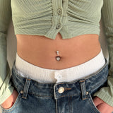 Piercing ombelico tre battiti in argento