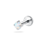 Piercing orecchio/bocca luminoso turchese in argento