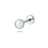 Piercing orecchio/bocca sfera opale turchese in argento