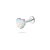 Piercing orecchio/bocca cuore turchese in argento
