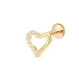 Piercing orecchio cuore eterno in oro