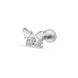 Piercing orecchio farfalla delux in argento