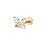 Piercing orecchio/naso farfalla delux in oro