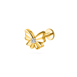 Piercing orecchio fiocco in oro
