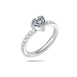 Piercing orecchio/naso/bocca cuore chic in argento