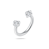Piercing orecchio/naso/bocca doppio cristallo in argento