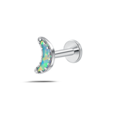 Piercing orecchio/naso/bocca selene azzurro in argento