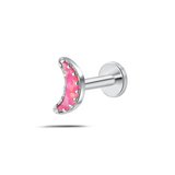 Piercing orecchio/naso/bocca selene fucsia in argento