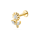 Piercing orecchio/naso margherita in oro
