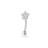 Piercing sopracciglio stella in argento