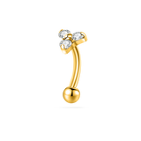 Piercing sopracciglio trilogy in oro