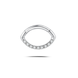 Piercing naso/bocca gioia bianco in argento