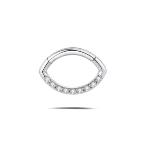 Piercing naso/bocca gioia bianco in argento