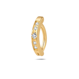 Piercing ombelico cerchietto venere bianco in oro