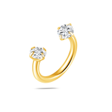 Piercing orecchio/naso/bocca doppio cristallo in oro