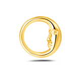 Piercing orecchio/naso/bocca faccia di luna in oro