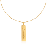 Collana targhetta in oro