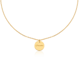Gold disc necklace