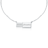Silver love letter necklace