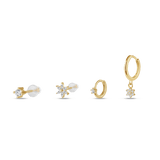 Set orecchini orchidea in oro