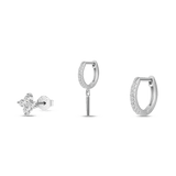 Set orecchini trinity in argento