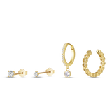 Set orecchini hoops in oro