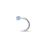 Piercing naso punto luce azzurro in argento