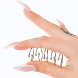 Set cinque ferma anelli in argento
